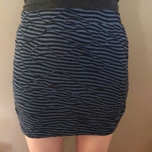 Free People Jersey striped mini skirt navy size me